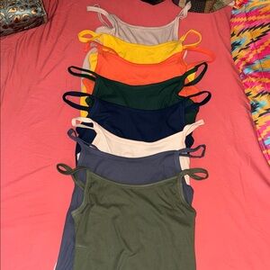 No Boundaries Olive and Black Tank Top Set